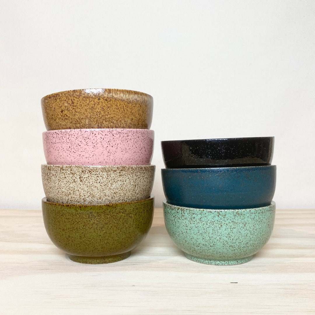 MADE TO ORDER Small Wheel Thrown Speckled Stoneware Bowl in Solid Glaze ...