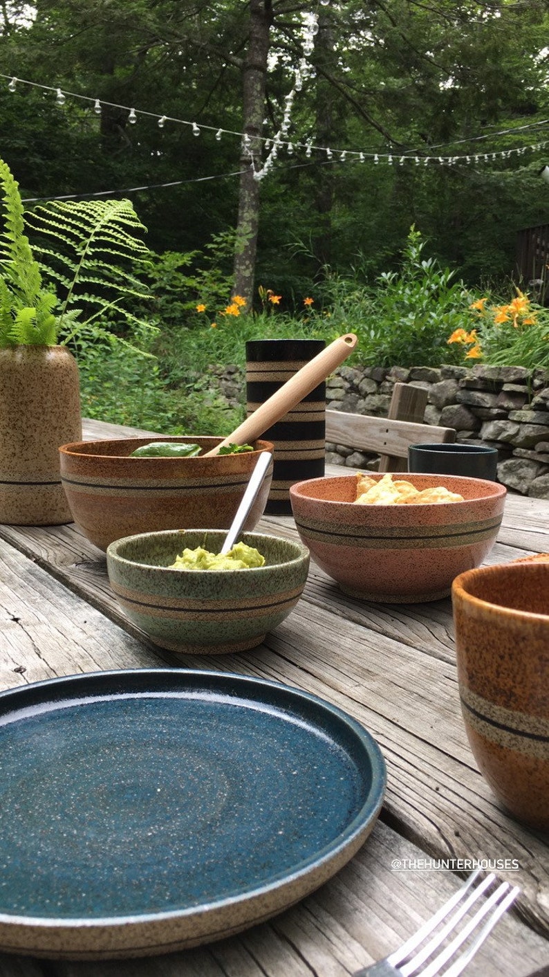 MADE TO ORDER Wheel Thrown Speckled Stoneware Nesting Bowl Set
