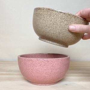 MADE TO ORDER wheel Thrown Speckled Stoneware medium cereal soup ice cream bowl