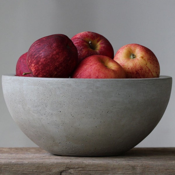 Large Concrete Fruit Bowl 10"