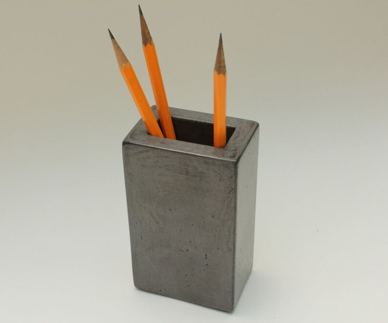 Concrete Pencil Toothbrush Holder Etsy