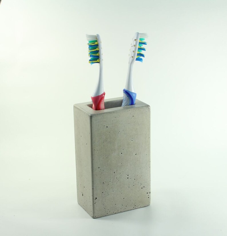 Concrete Pencil Toothbrush Holder Etsy