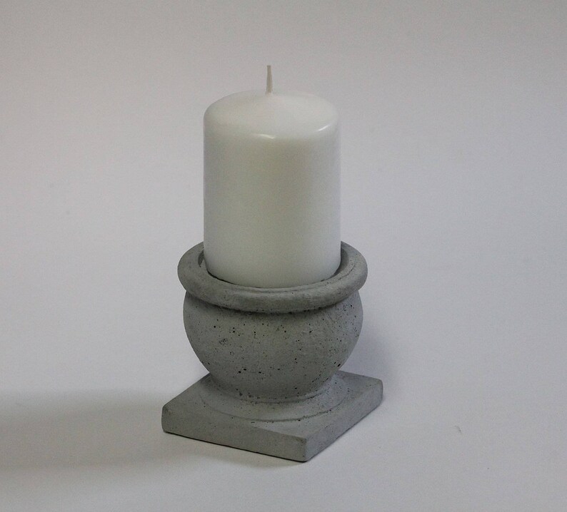 Concrete Pillar Candle Holder Etsy
