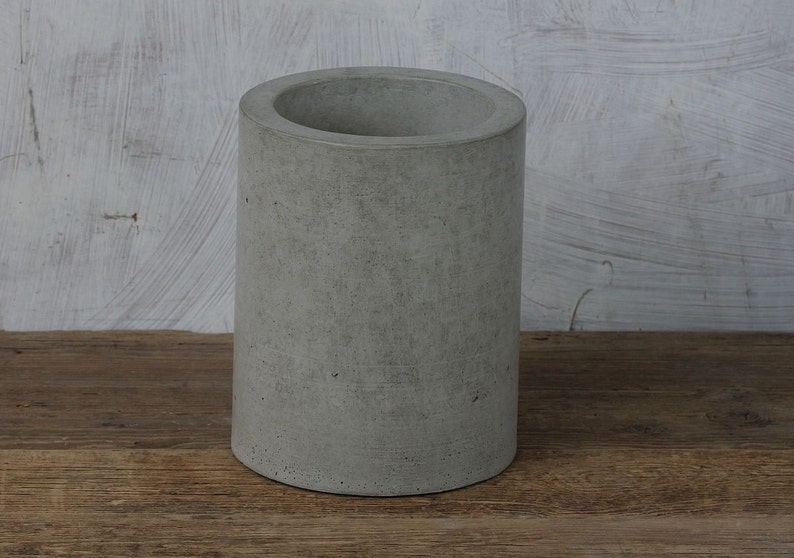 Concrete Waste Basket Etsy