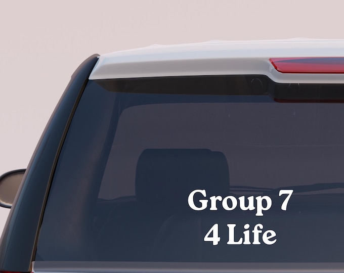 Group 7 Vinyl Decal | Bumper Sticker | Window Sticker | Vinyl Sticker