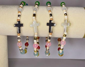 Pulsera de cuentas hecha a mano con el Salmo 23