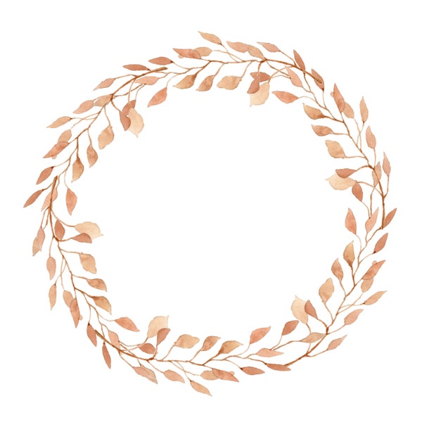 Autumn Wreath Foliage Clipart | Fall Digital Download