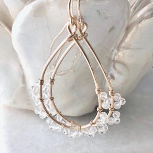 Jasmine Teardrop Hoop Earrings