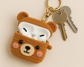 Crochet Bear AirPods Pro Case Pattern – Cute Animal Cover – Amigurumi PDF Tutorial