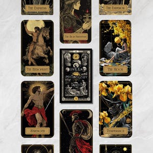 Greek Mythology Tarot Deck: Illustrated Cards, Gods & Myths (Digital Guidebook)