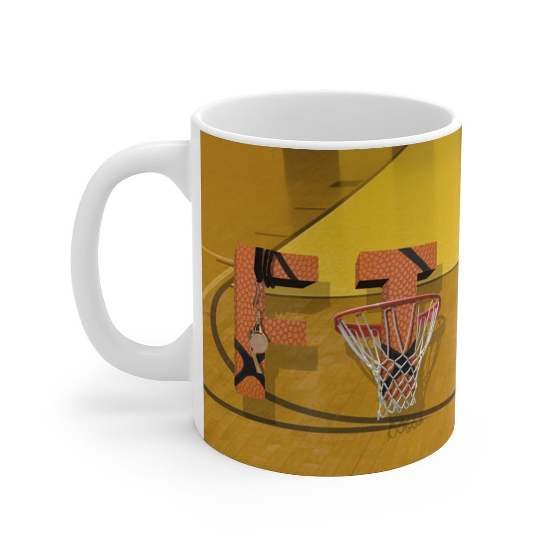 Basketball Mug Monogram Basketball Player Coffee Mug Etsy