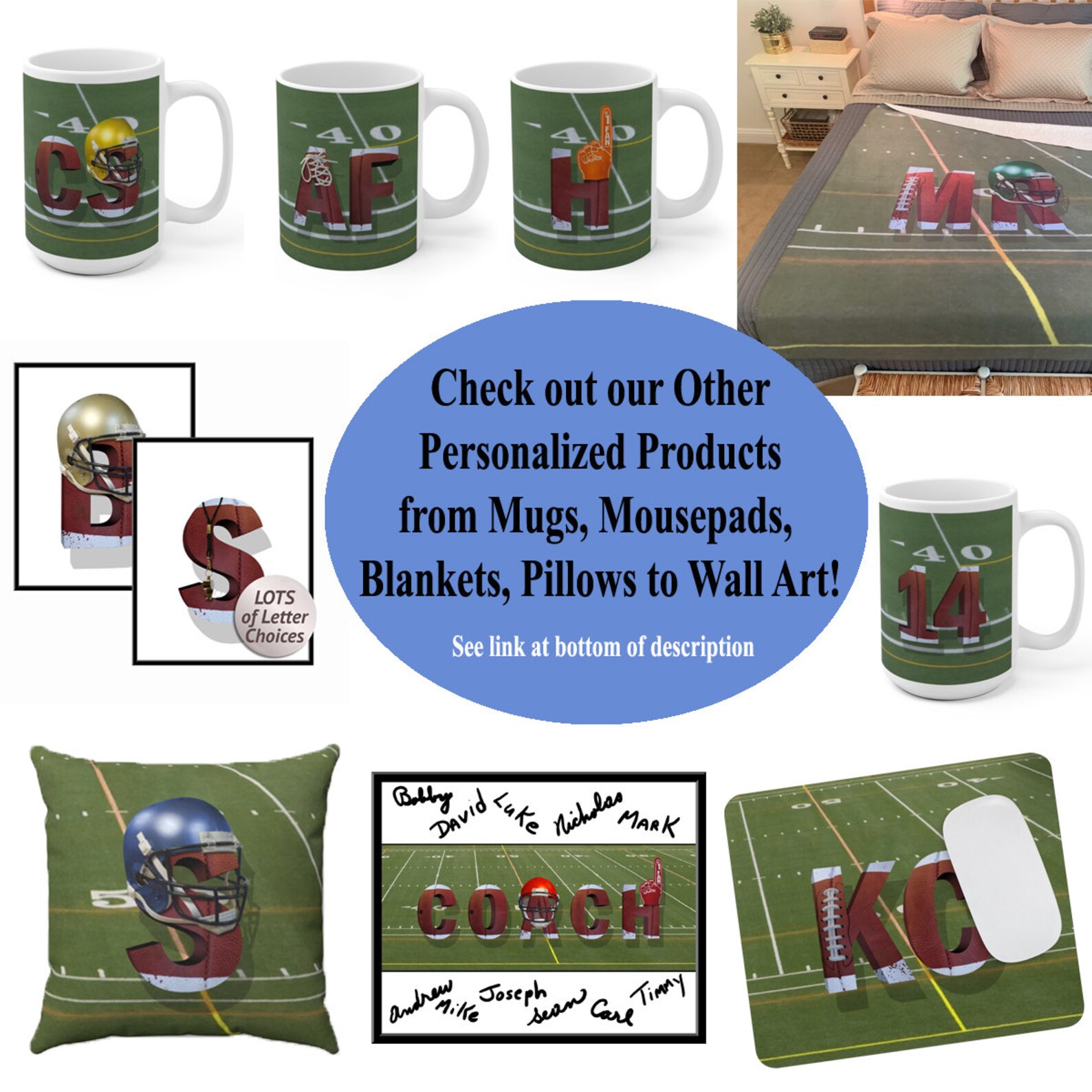 Personalized football coach gift Football team gift Football Etsy