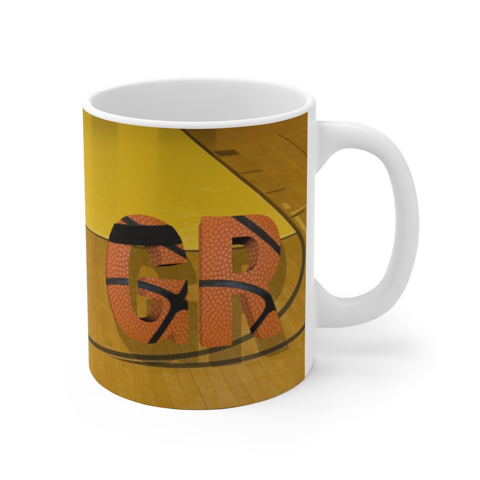 Basketball Mug Monogram Basketball Player Coffee Mug Etsy
