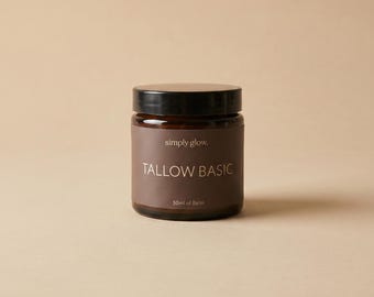 Tallow Basic - Natürliche Gesichtscreme mit veredeltem Rindertalg aus deutscher Weidehaltung & ätherischen Ölen, für jeden Hauttyp