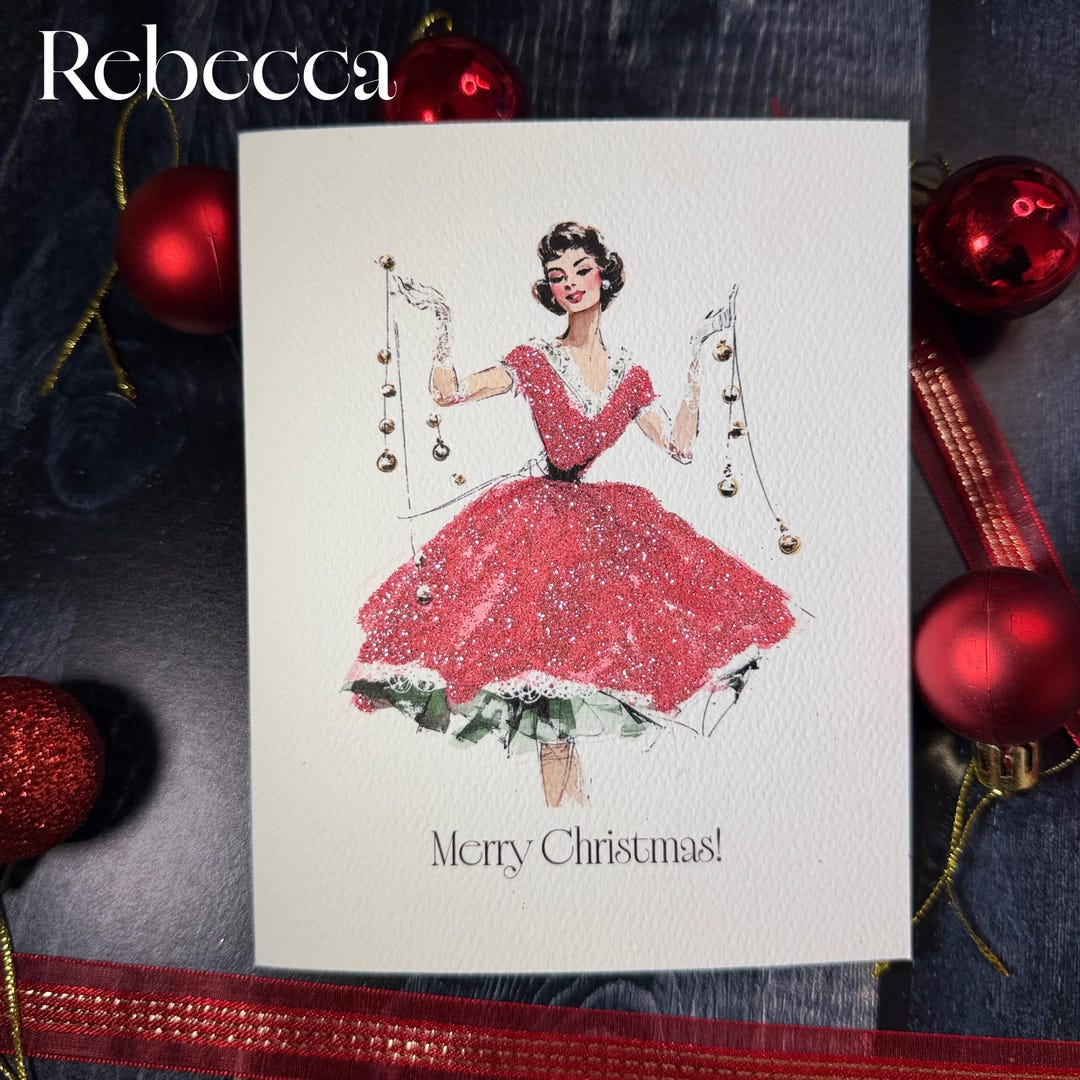 Handmade Retro Christmas Card 