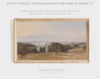 Halloween Ghost Landscape Art for Samsung Frame TV (Digital Download)