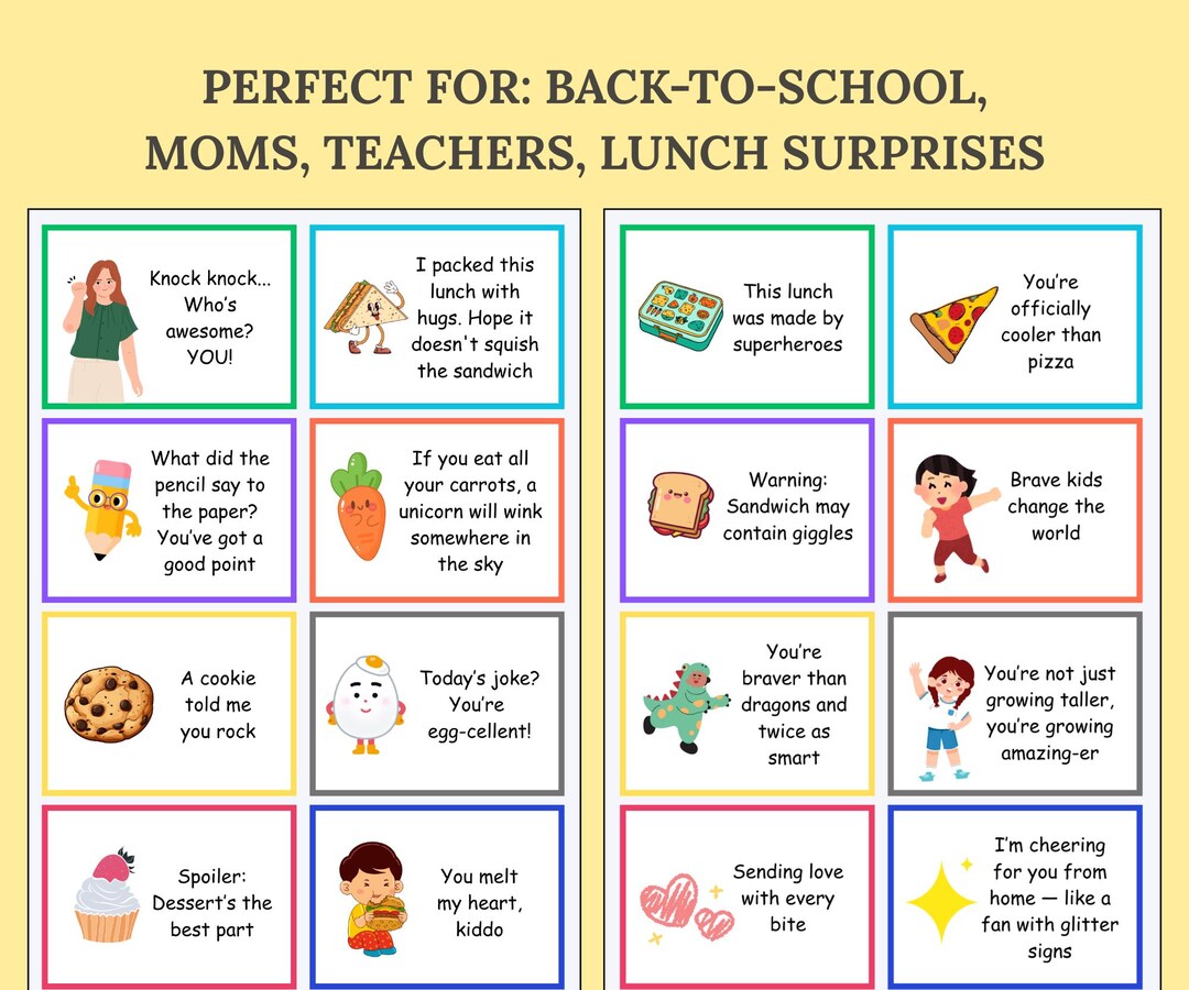 Notes For Kids Printable Lunchbox Notes for Kids | 16 Cute Encouraging Messages ...
