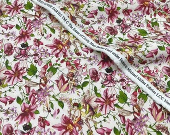 Flower fairy fabric DM4207 from Michael Miller Magical Garden Fairies Flower Fairies quilt cotton collection, by fat quarter