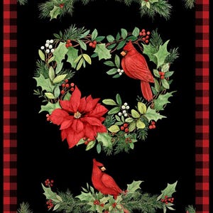 Season Of Heart kardinaal katoenen paneel van Wilmington