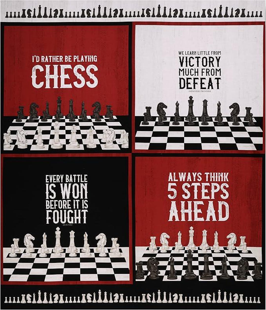 I'd Rather Be Playing Chess Panel Designed by Tara Reed for Riley Blake ...