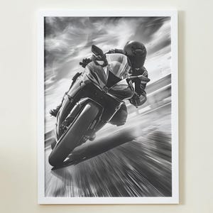 Kawasaki Ninja H2r Poster, Kawasaki Poster, Kawasaki Wall Art, Black And White Poster, Classic Motorcycle Wall Art, Kawasaki Ninja H2r
