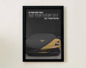 Motivational Poster, Wall Art Quote, Minimalist, Home Office, Gym Poster, Home Décor, Framed poster, Motivational Wall Art