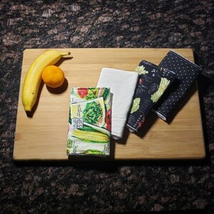 Vegetable print eco-friendly reusable unpaper papertowels