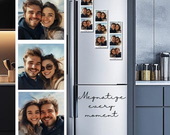 Ímãs de fotos personalizados | Ímãs de geladeira personalizados | Lembranças magnéticas com fotos | Presente personalizado para família, amigos e casais | EverMagnet