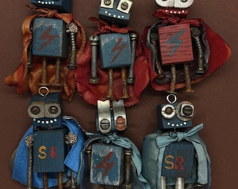 Superhero Robots / Car decor / Steampunk Keychains