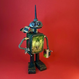 Kluger Roboter / Handgemachter Roboter /Recycled Roboter / Metallkunst