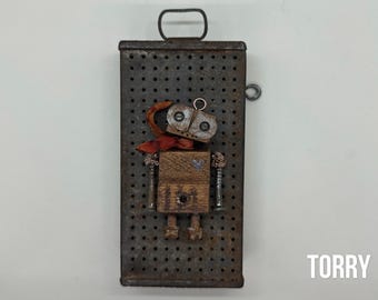 Tiny robots keychain / Upcycled mini robots / Punk keychains