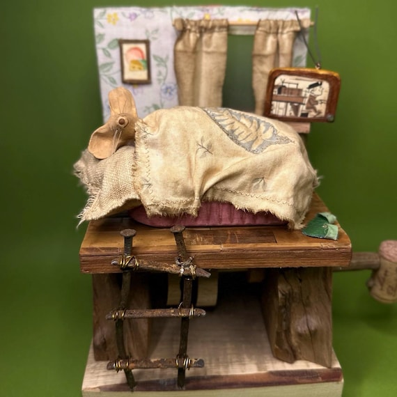 A hand-crafted mechanical mouse automaton built from vintage recycled parts — it actually moves, and no two are alike.