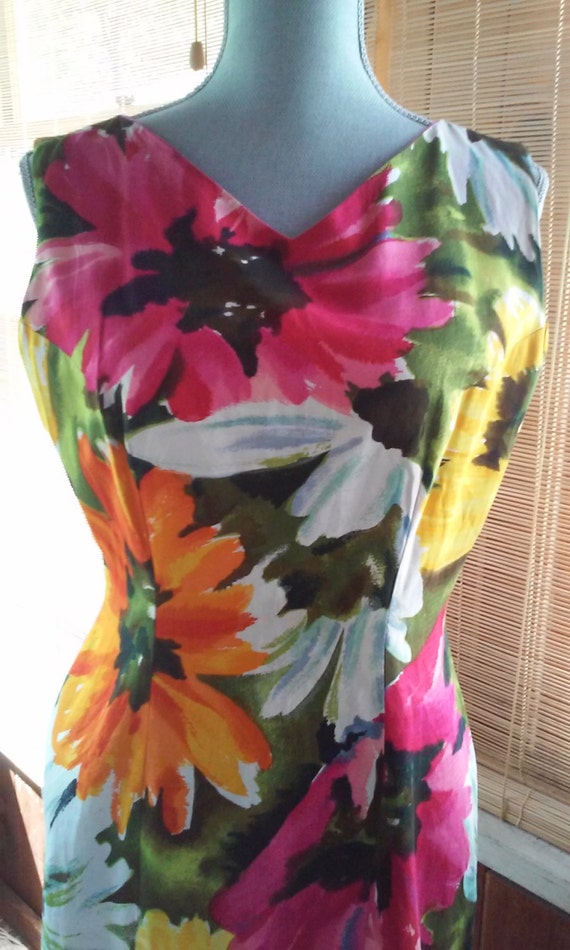 70s ALICE of CALIFORNIA--Botanical Print Wiggle Dr