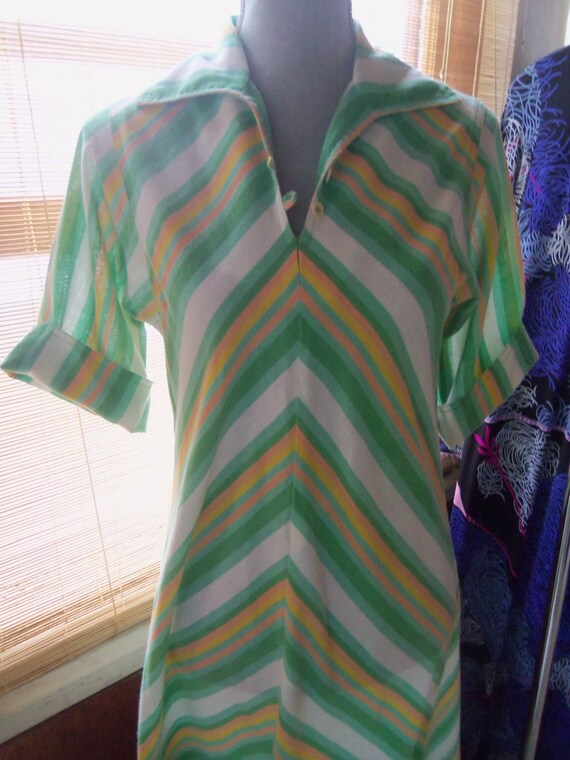 70s WILLI of CALIFORNIA--Cotton Voile Kaftan--Chev
