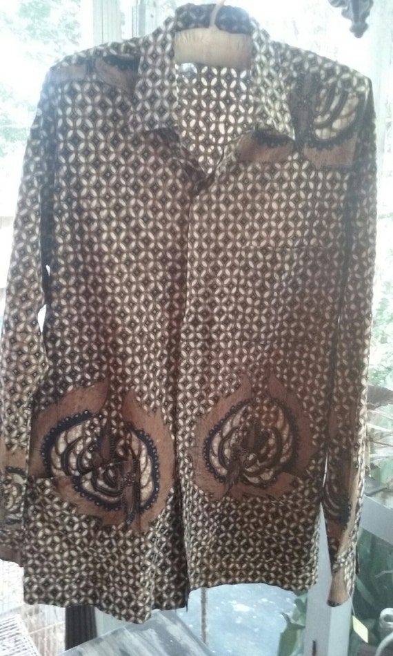 50s MELAWAL--Made in Jakarta--Men's Batik Shirt--C