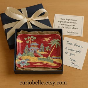 Vintage Royal Winton Grimwades Chinoiserie Tray – Oriental Scene Decorative Dish, Made in England – Small Gift, Collectible Pottery
