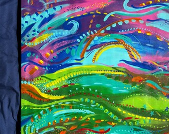 Abstract Whimsical Landscape - Acrylic Painting