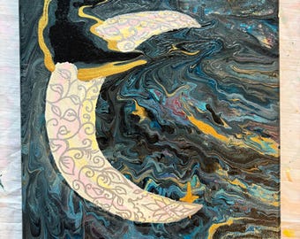 The Moon and The Waves it Makes