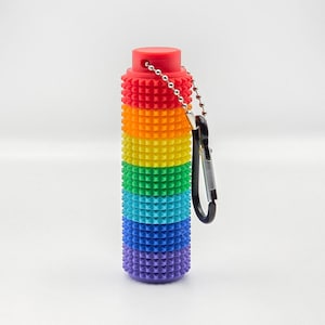 Rainbow Kwyl – Spiky Tactile Fidget Keychain | 3D Printed Rainbow Keyring Accessory