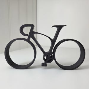 Minimalist Bike Sculpture – 3D Printed Bike Art, Cyclist Gift, Home Decor