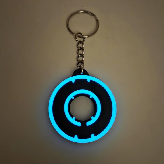 Tron Legacy Identity Disc Keychain | Glow-in-the-Dark Sci-Fi Keyring