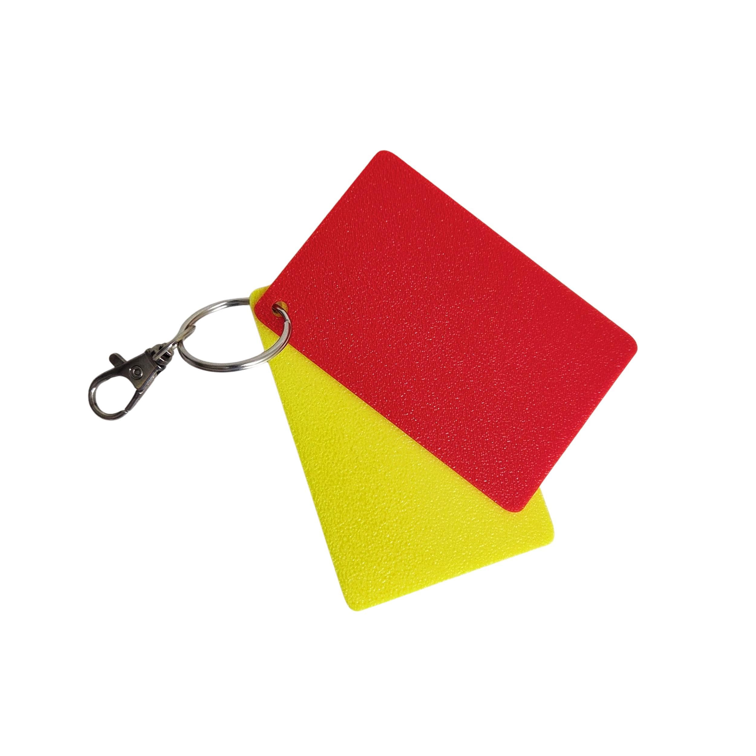 Yellow Card Red Card Keychain – Funny Soccer Ref Gift, Coach