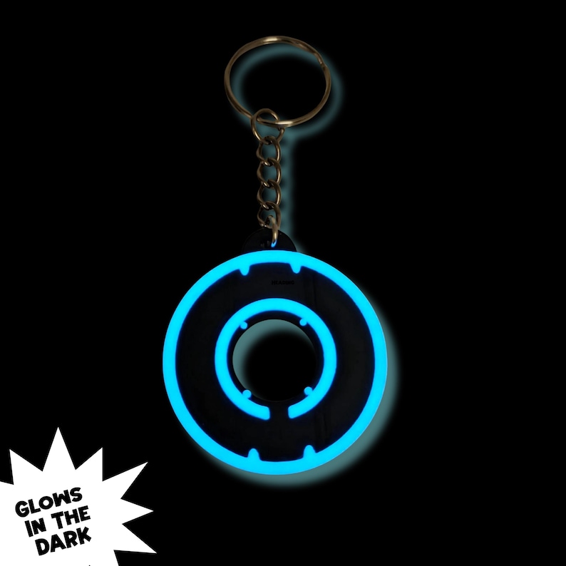 Tron Legacy Identity Disc Keychain | Glow-in-the-Dark Sci-Fi Keyring image 13