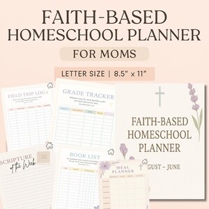 PLR Products,Faith Based Homeschool Planner PDF File, Goodnotes, Christian Homeschool Mom Planner, Printable undated Organizer