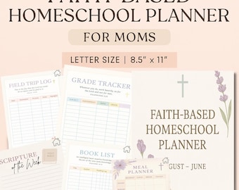 PLR Products,Faith Based Homeschool Planner PDF File, Goodnotes, Christian Homeschool Mom Planner, Printable undated Organizer