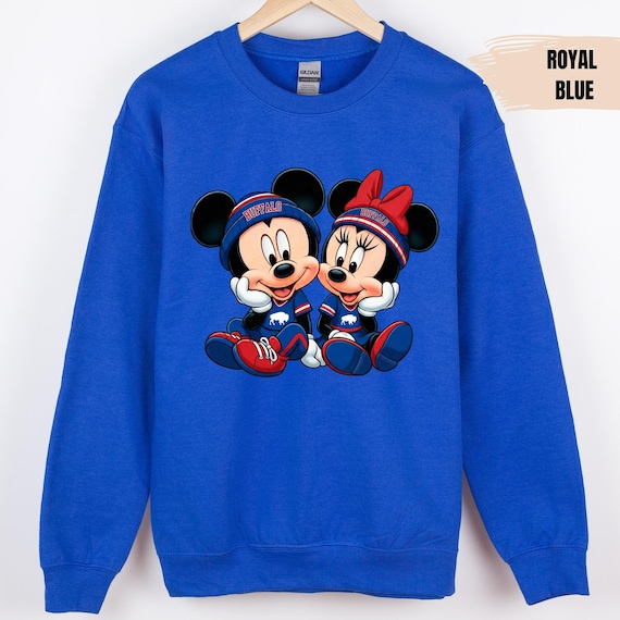 Buffalo Mini Mickey Football Fan Sweatshirt and T-shirt | Cute and Cozy Disney-Inspired Hoodie for Buffalo Football Fans, Kids and Adults
