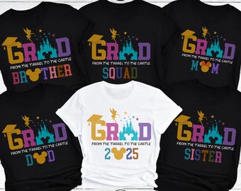 Disney Graduation 2025 Shirt, Magic Castle Family Trip Shirt, Magic Kingdom Graduate Trip Shirt, Class of 2025 Shirt, Mickey Grad Shirt