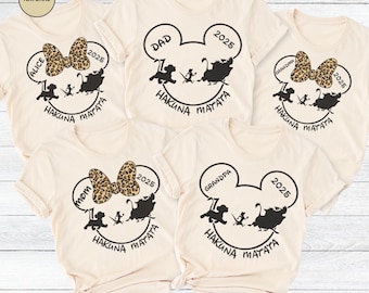 Personalized Disney Hakuna Matata Shirt, Family Matching Vacation Shirt, Custom Animal Kingdom 2025, Animal Kingdom Disney Tshirt