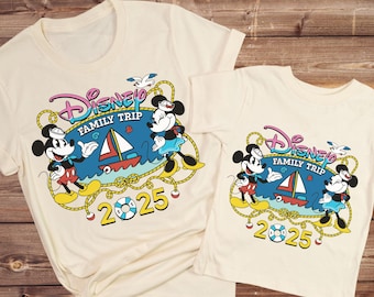 Disney Family Vacation Shirt, Personalized Family Matching Shirt, Custom Disneyworld Family Trip Shirt, Disney Custom Minnie & Mickey Shirt