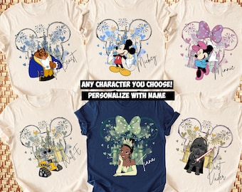 Personalized Disney Characters Shirt, Custom Name Disney Shirt, Disney Family Trip Shirt, Walt Disney All Characters